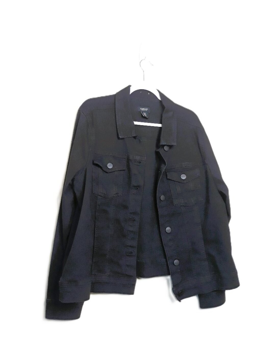 Gray Black Denim Jacket 1X Jones New York